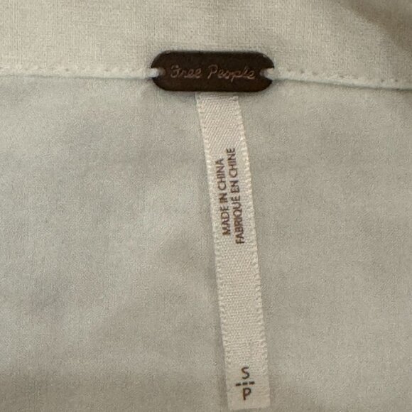 Free People White Boho Peasant Mini Dress – Size Small - Picture 10 of 12